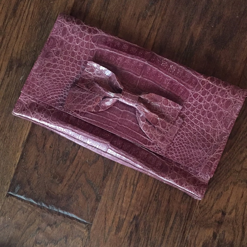 Alligator clutch - purple one of a kind